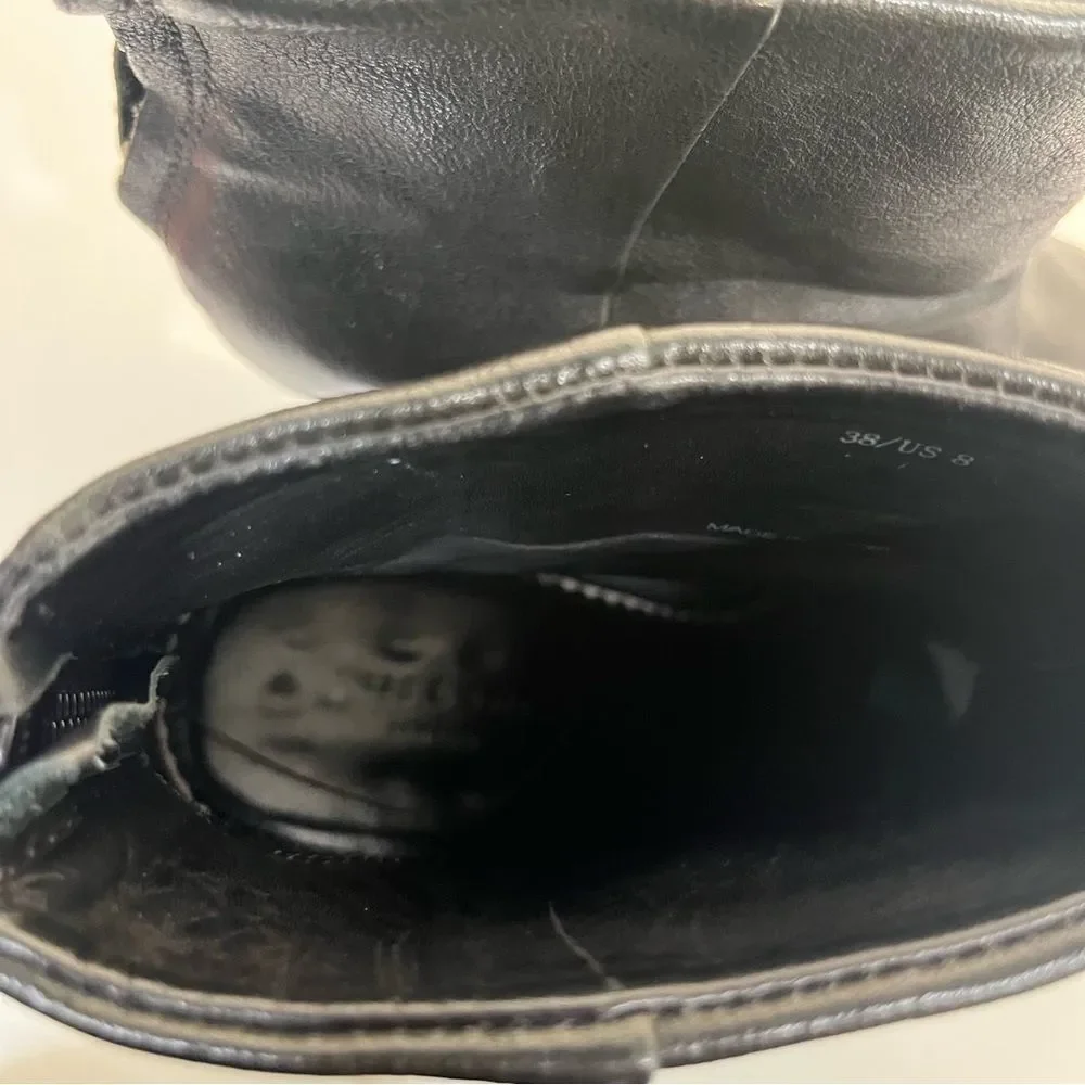 rag & bone Black Leather Ankle Booties
